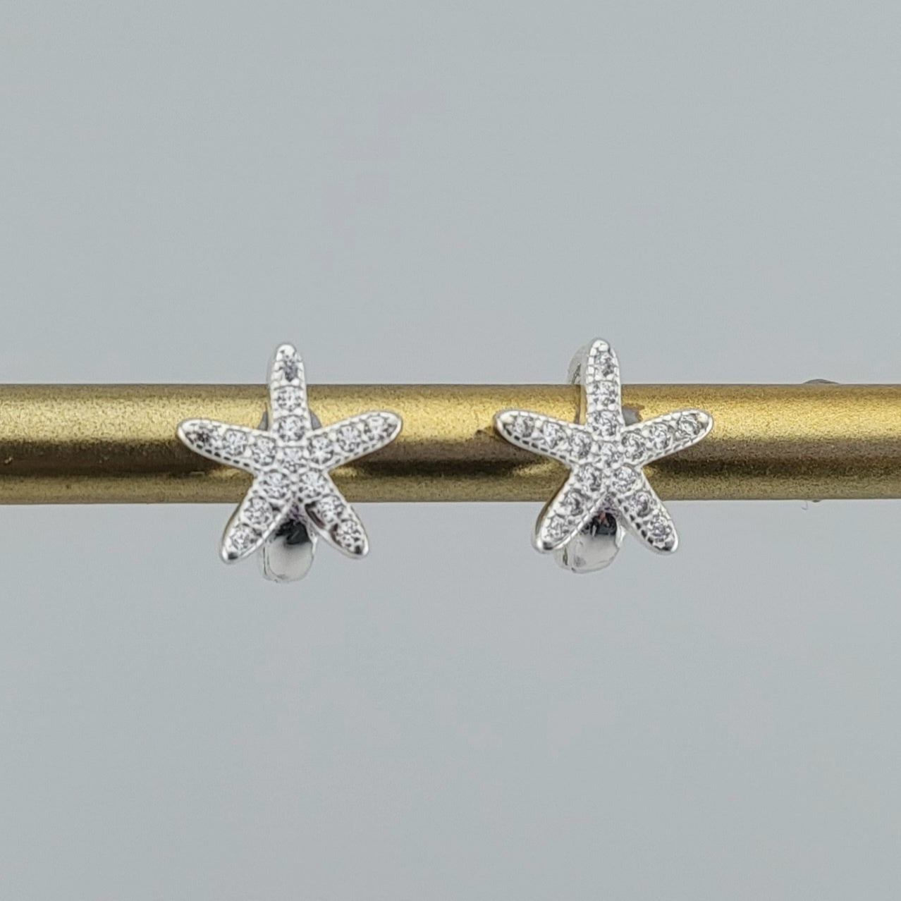 Sterling Silver Starfish Huggies
