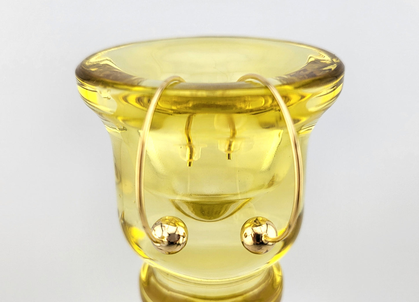 Gold Plated Sterling Silver Orbit Open Huggies
