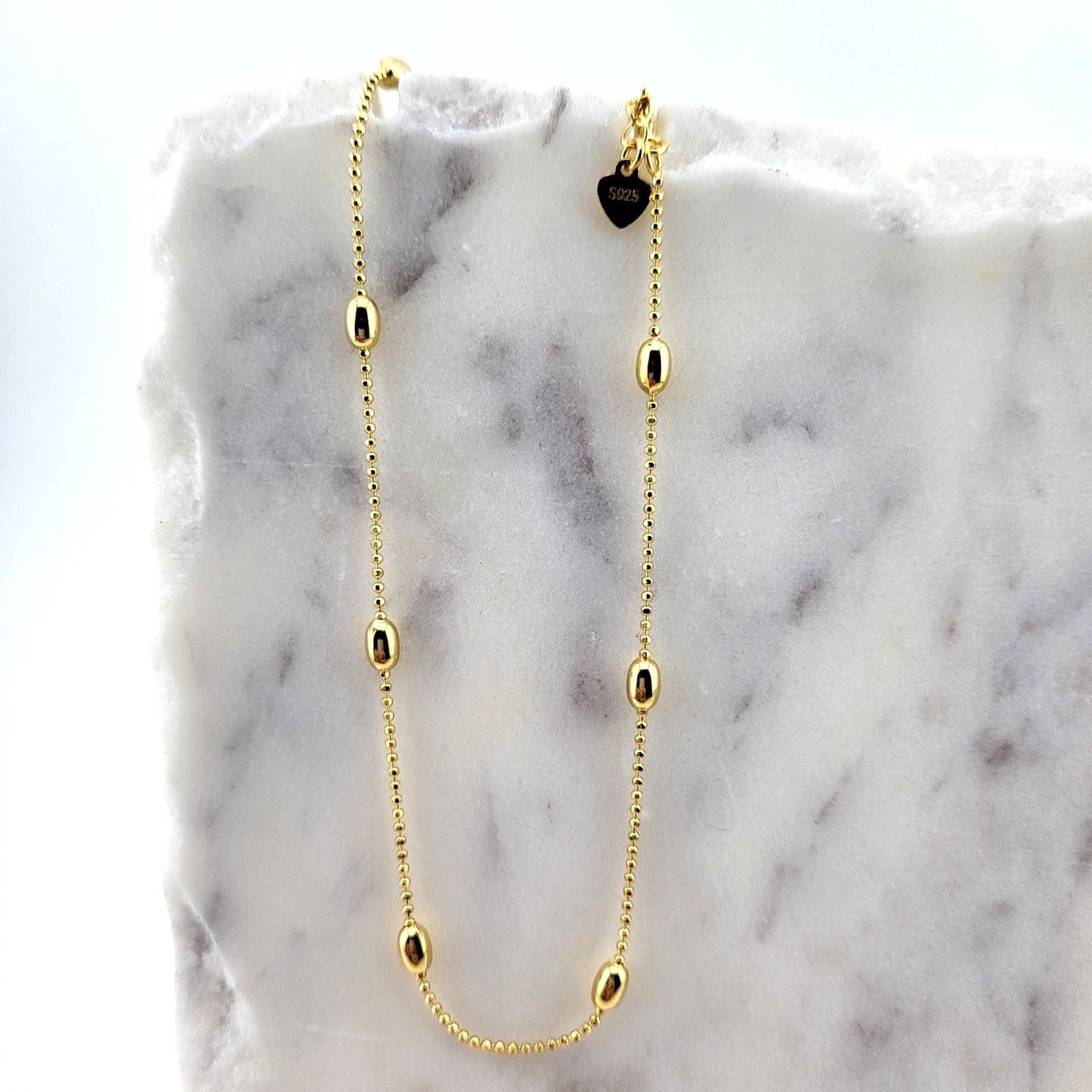 Gold Plated Sterling Silver Everyday Glow Anklet