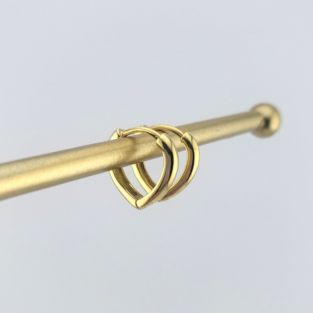 Gold Plated Sterling Silver Triple Curve Huggies