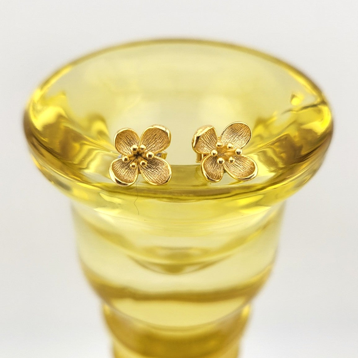 Gold Plated Sterling Silver Petite Meadow Studs