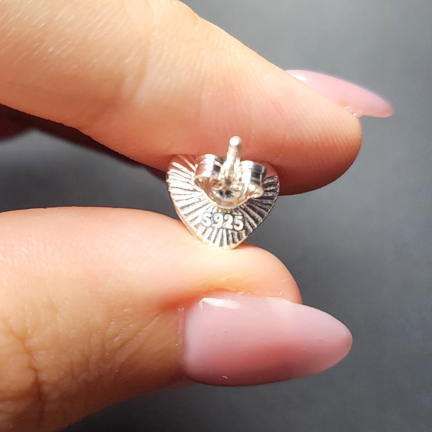 Sterling Silver Gold Plated Double Heart Studs