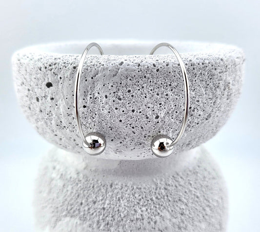 Sterling Silver Orbit Open Huggies