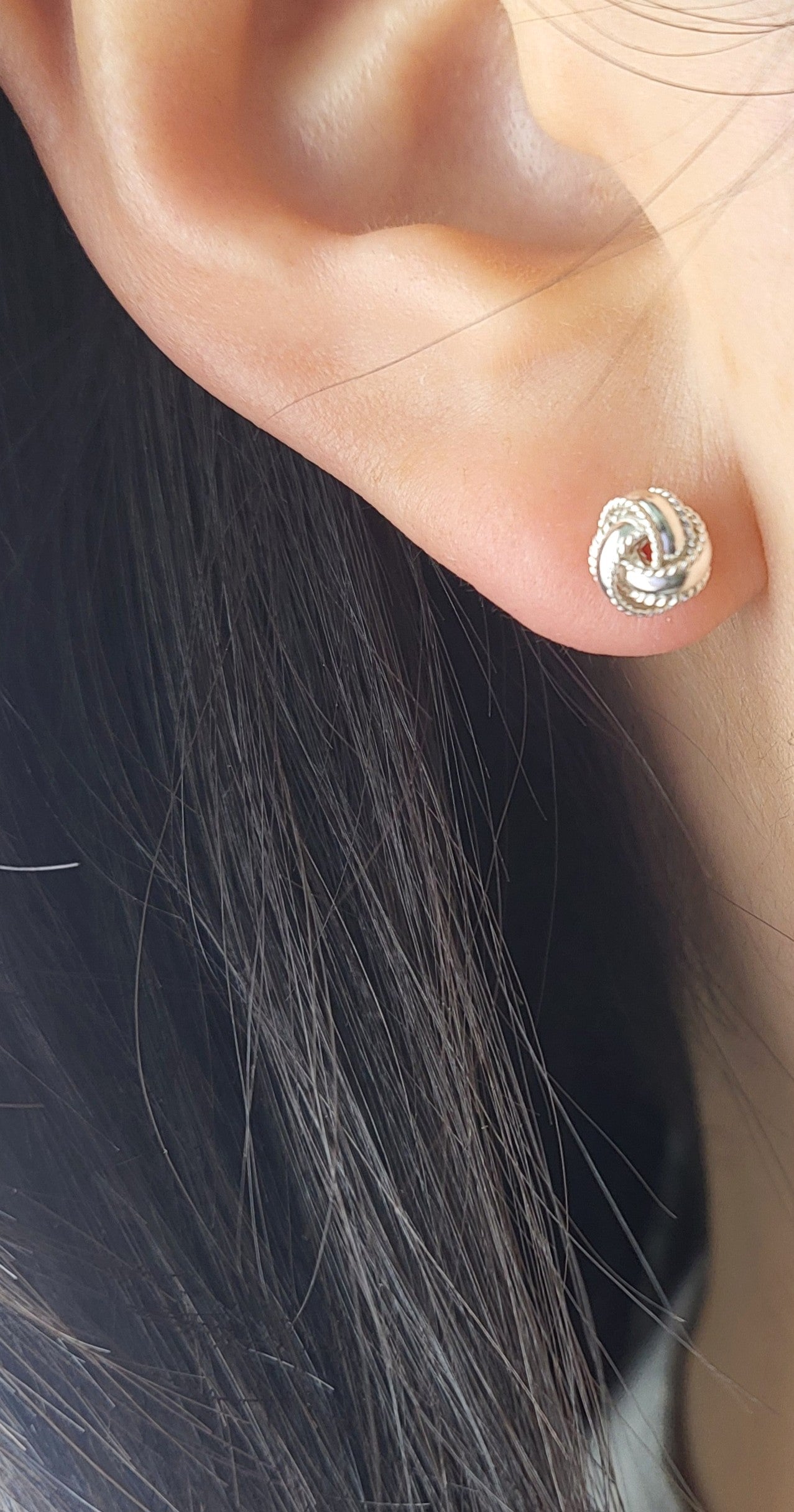 Sterling Silver Classy Small Knot Stud Earrings