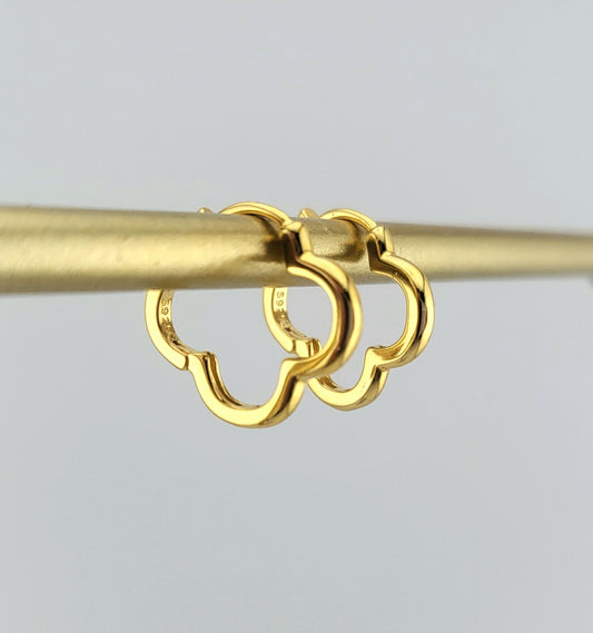 Sterling Silver Golden Bloom Huggies