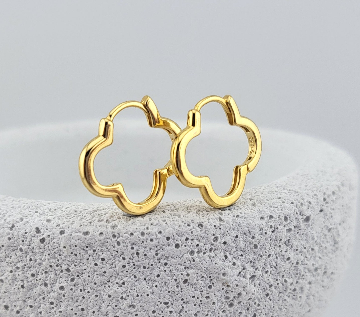 Sterling Silver Golden Bloom Huggies