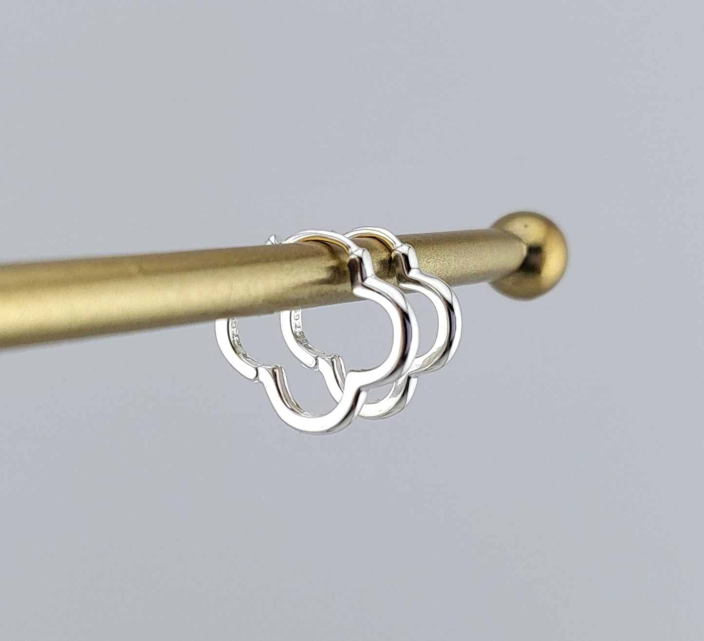 Sterling Silver Bloom Huggies
