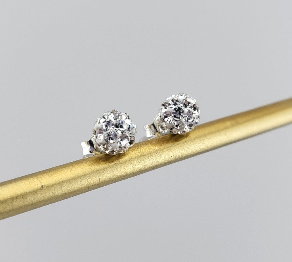 Sterling Silver Starlit Sphere Studs