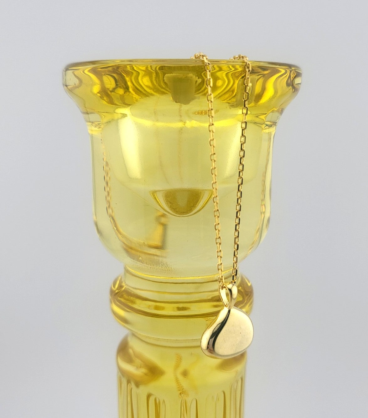 Gold Plated Sterling Silver Water Drop Pendant Necklace