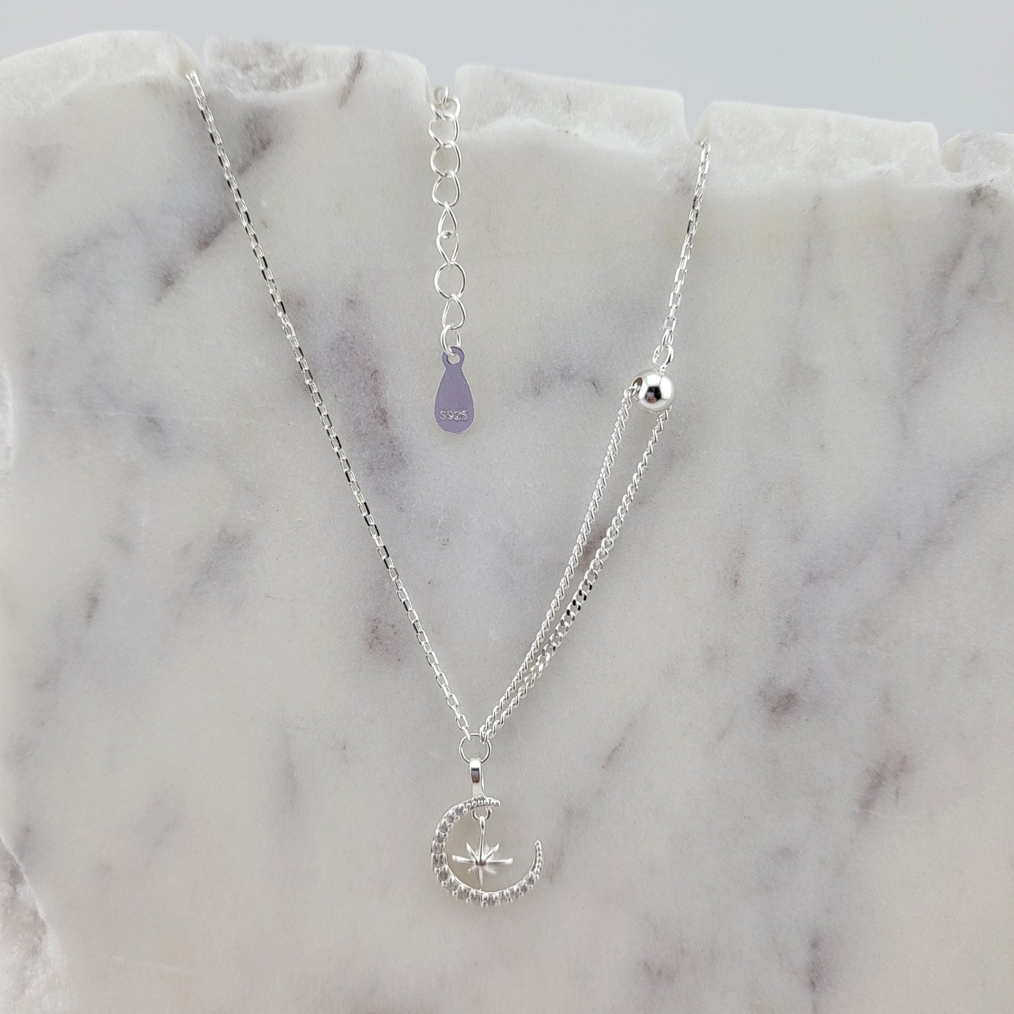 Sterling Silver Celestial Charm Necklace