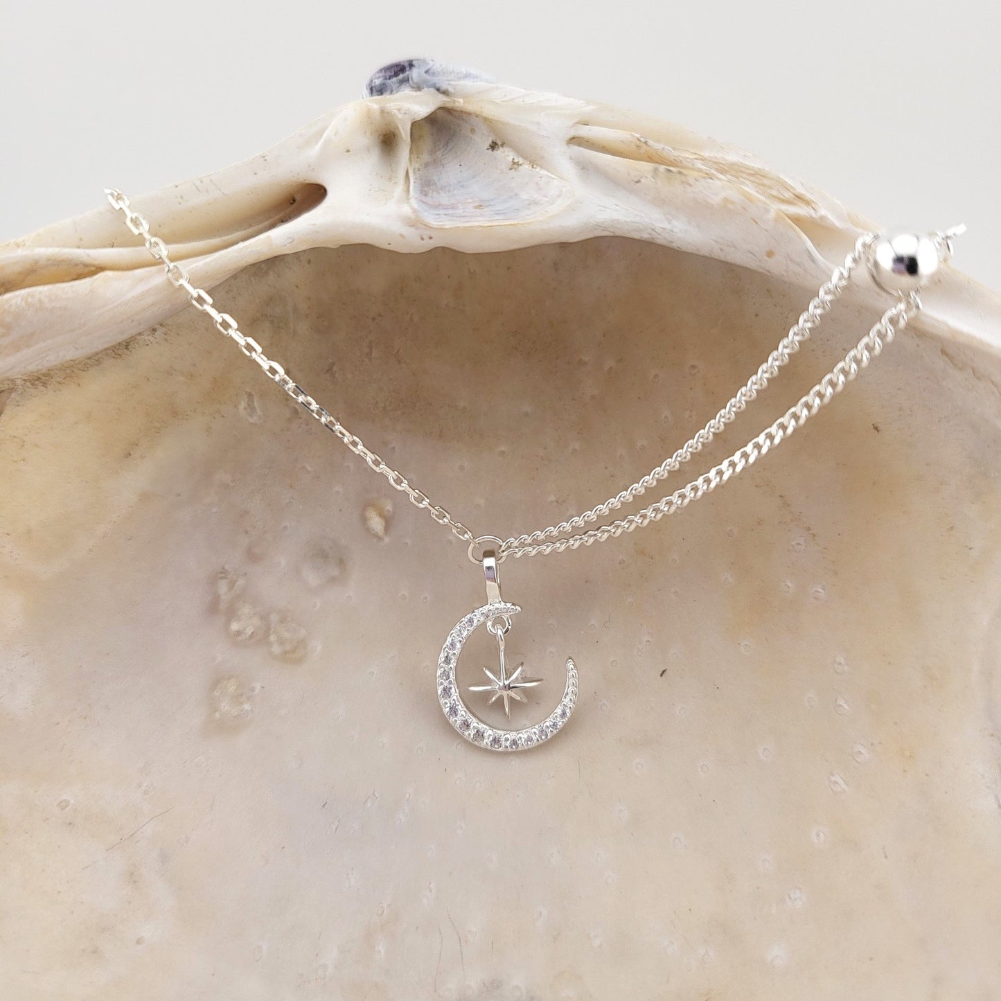 Sterling Silver Celestial Charm Necklace