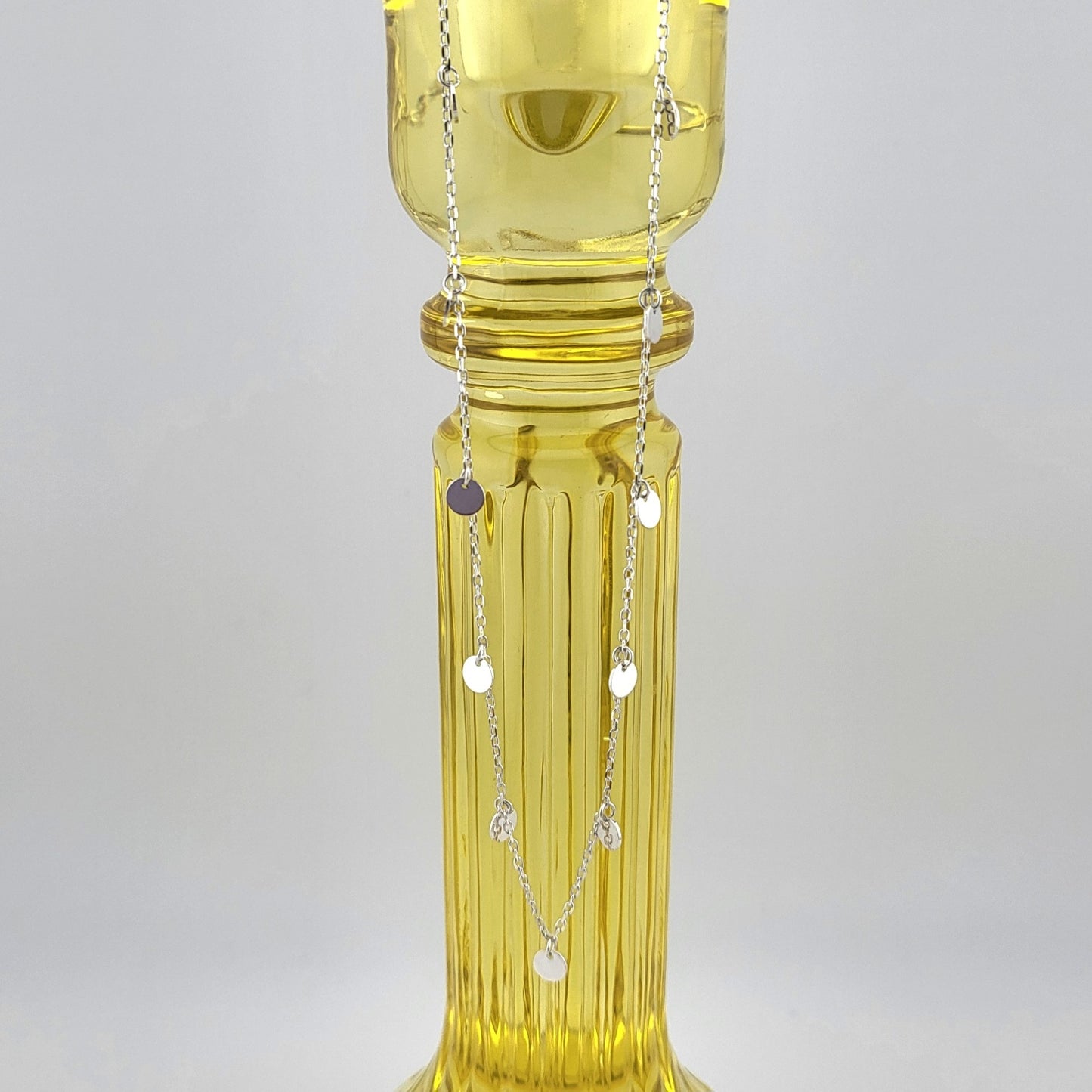 Sterling Silver Dotted Shine Necklace