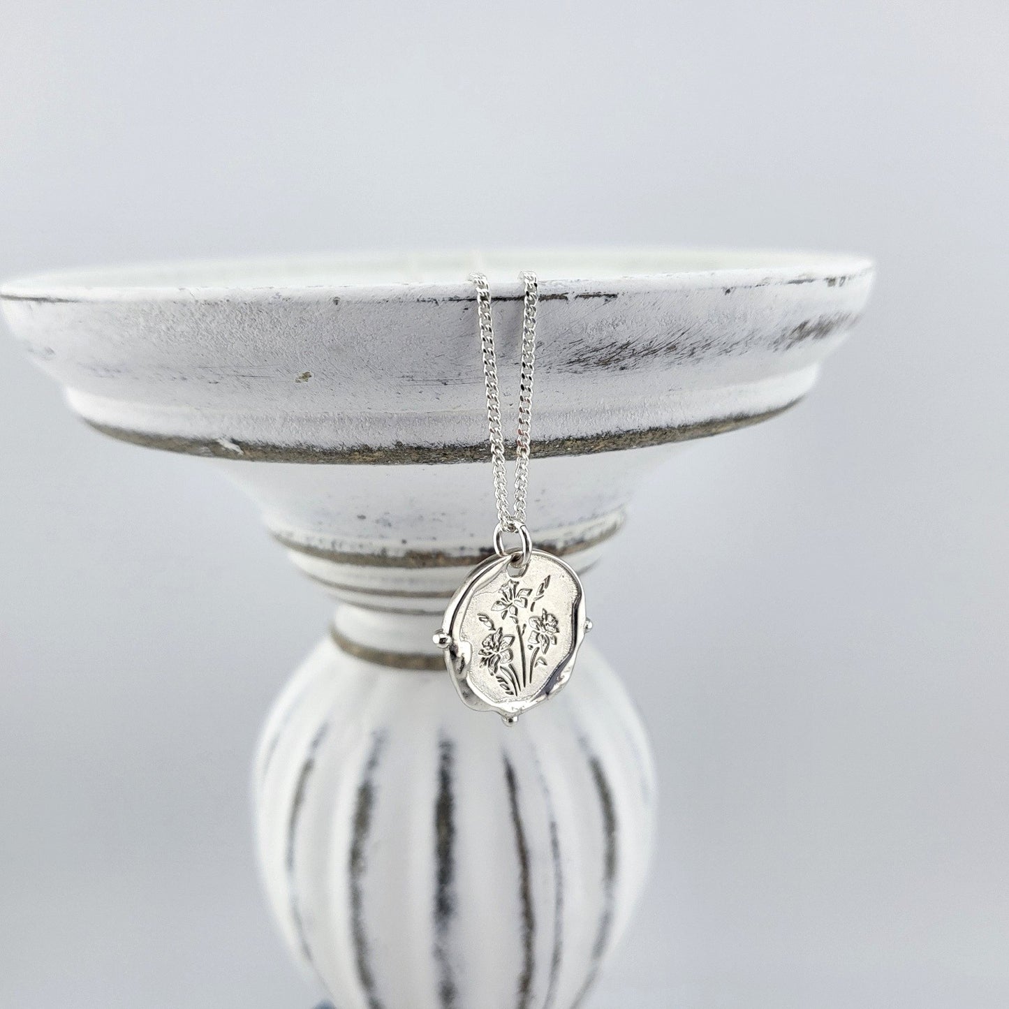 Sterling Silver Wild Bloom Medallion Necklace