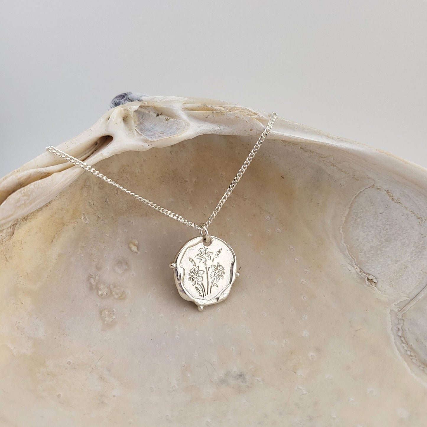 Sterling Silver Wild Bloom Medallion Necklace