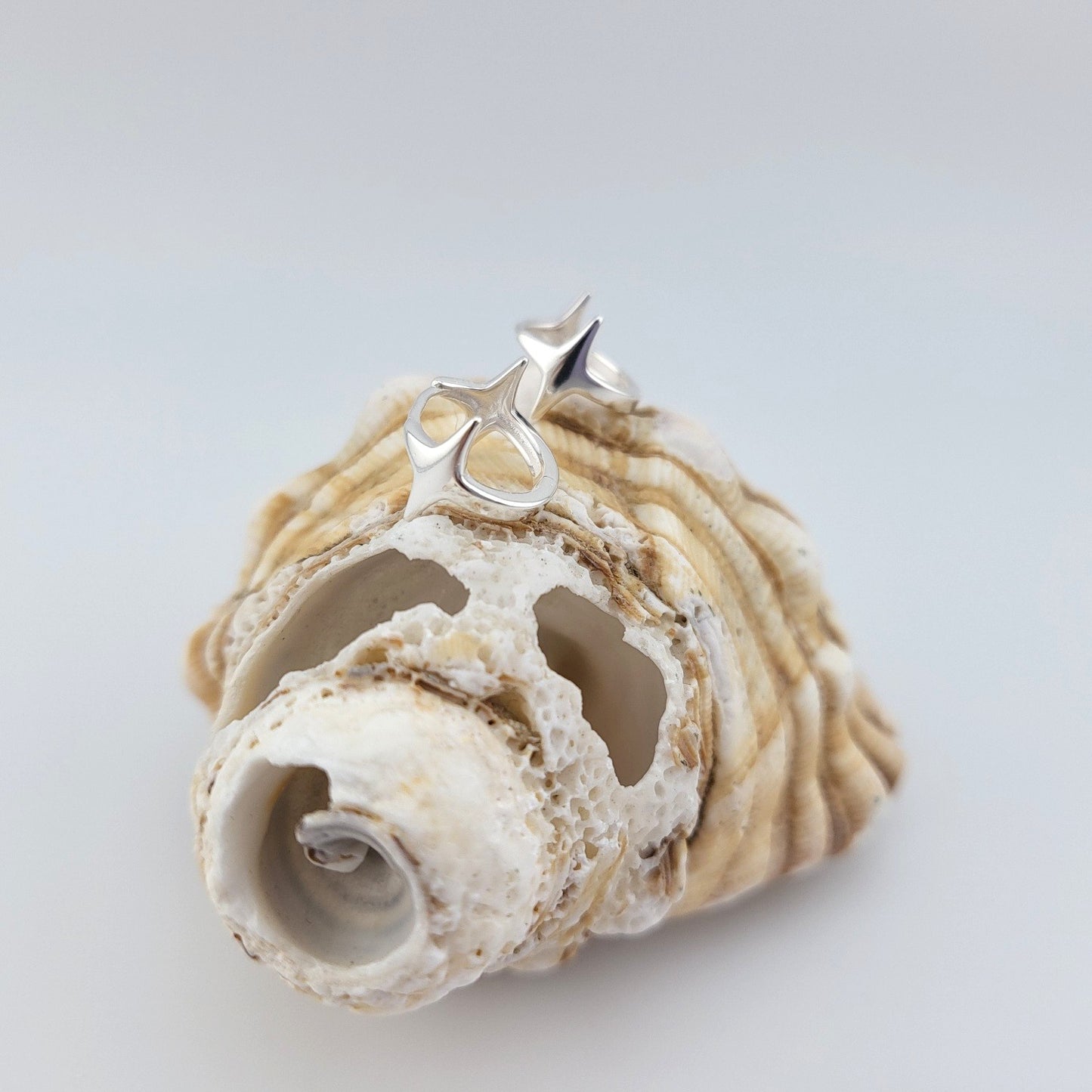 Sterling Silver North Star Sleek Huggies