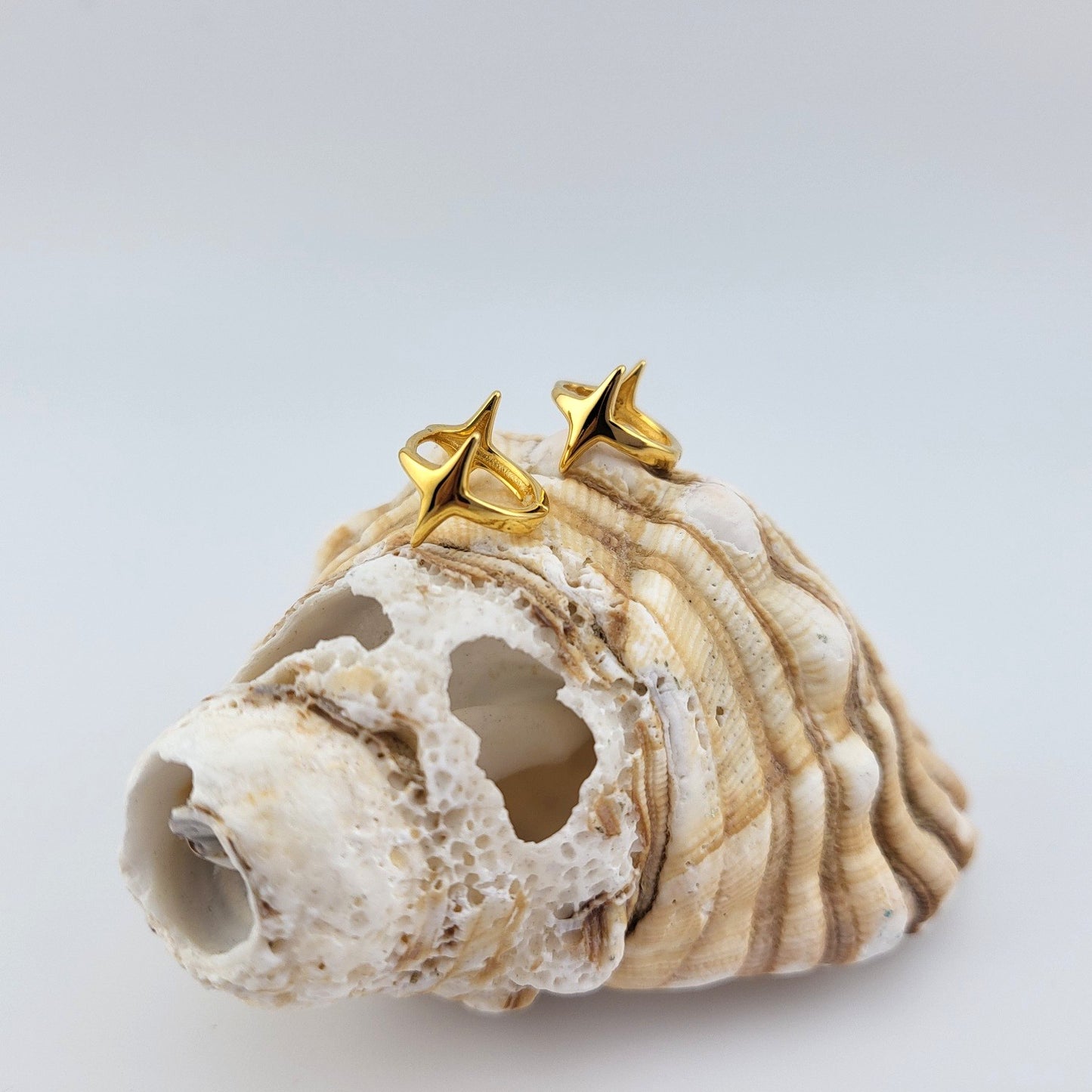 Gold Plated Sterling Silver North Star Sleek Huggies