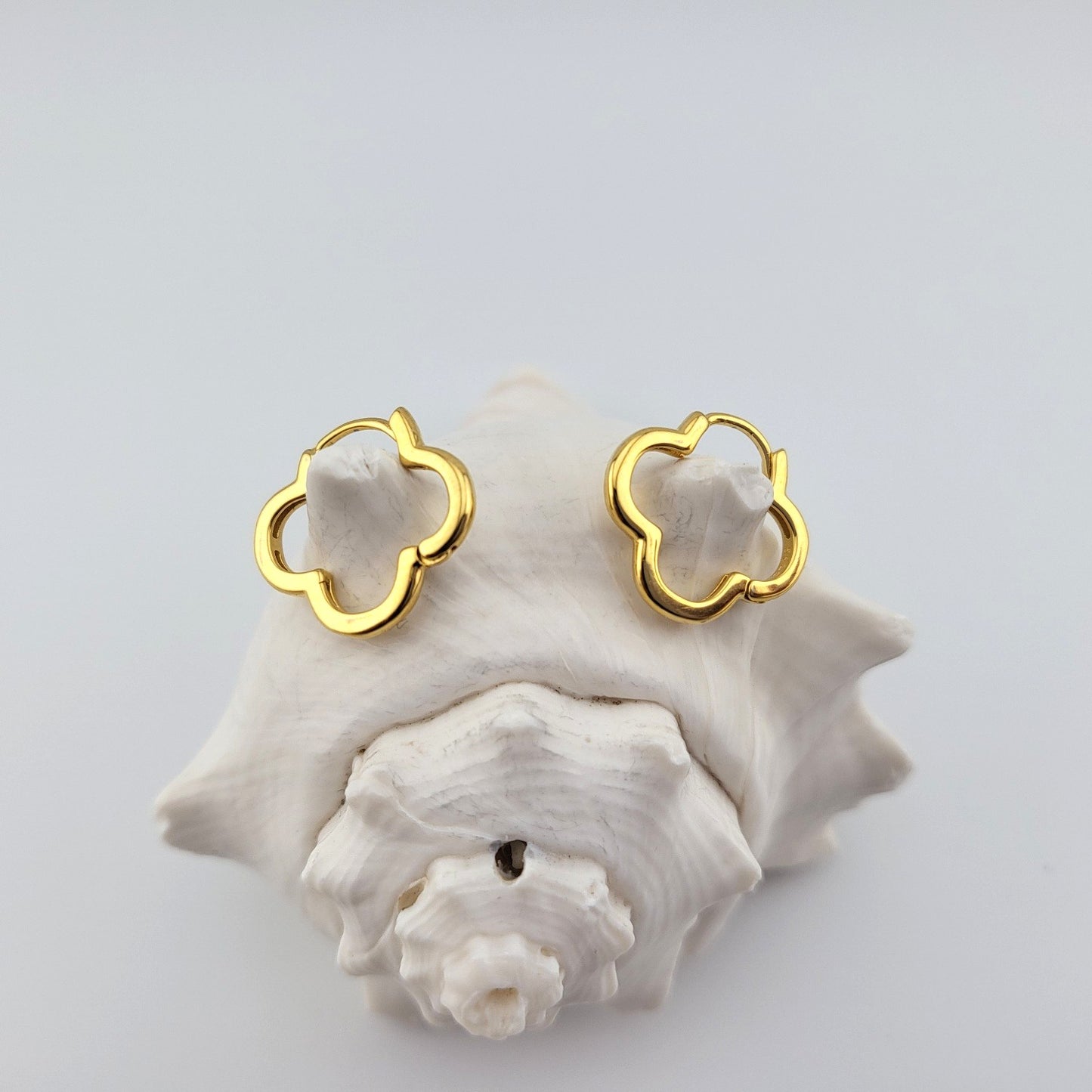 Sterling Silver Golden Bloom Huggies