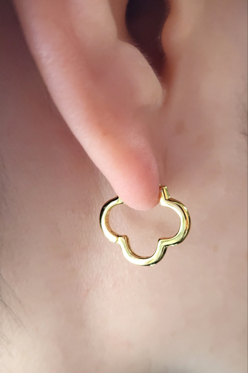 Sterling Silver Golden Bloom Huggies