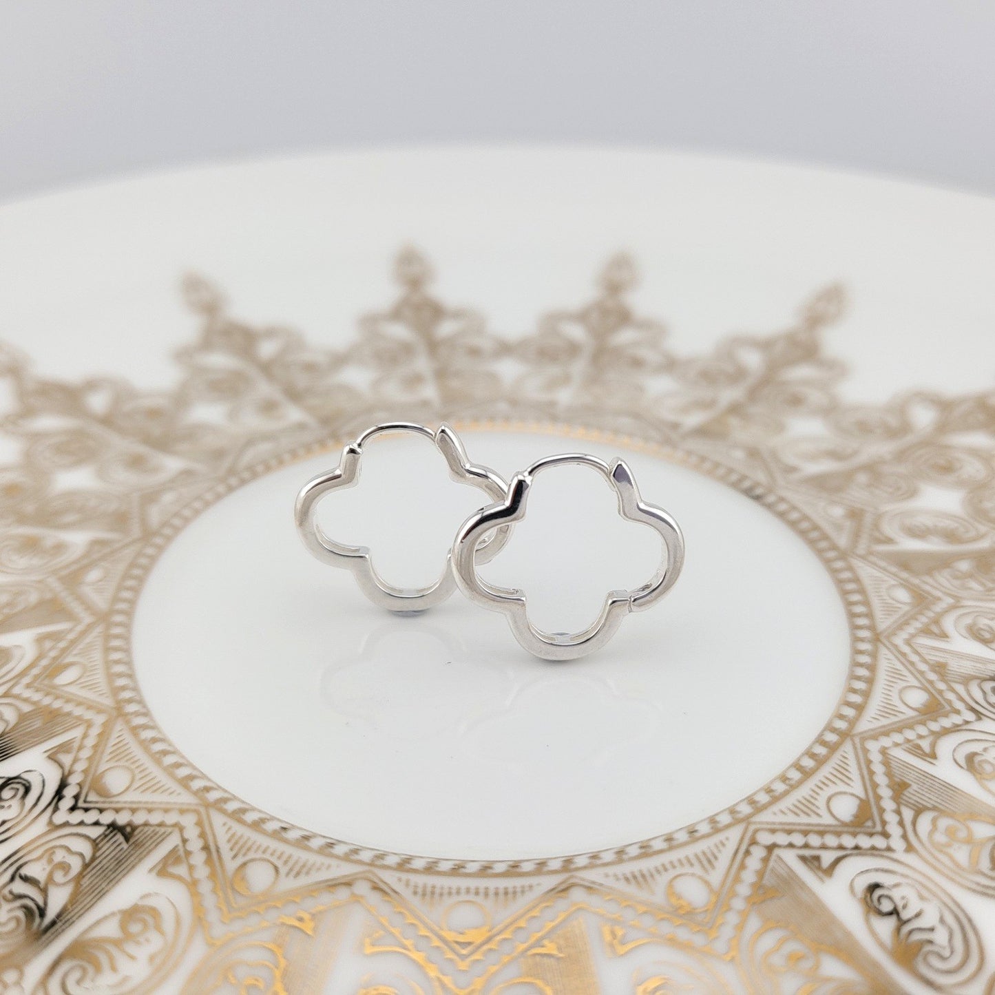 Sterling Silver Bloom Huggies