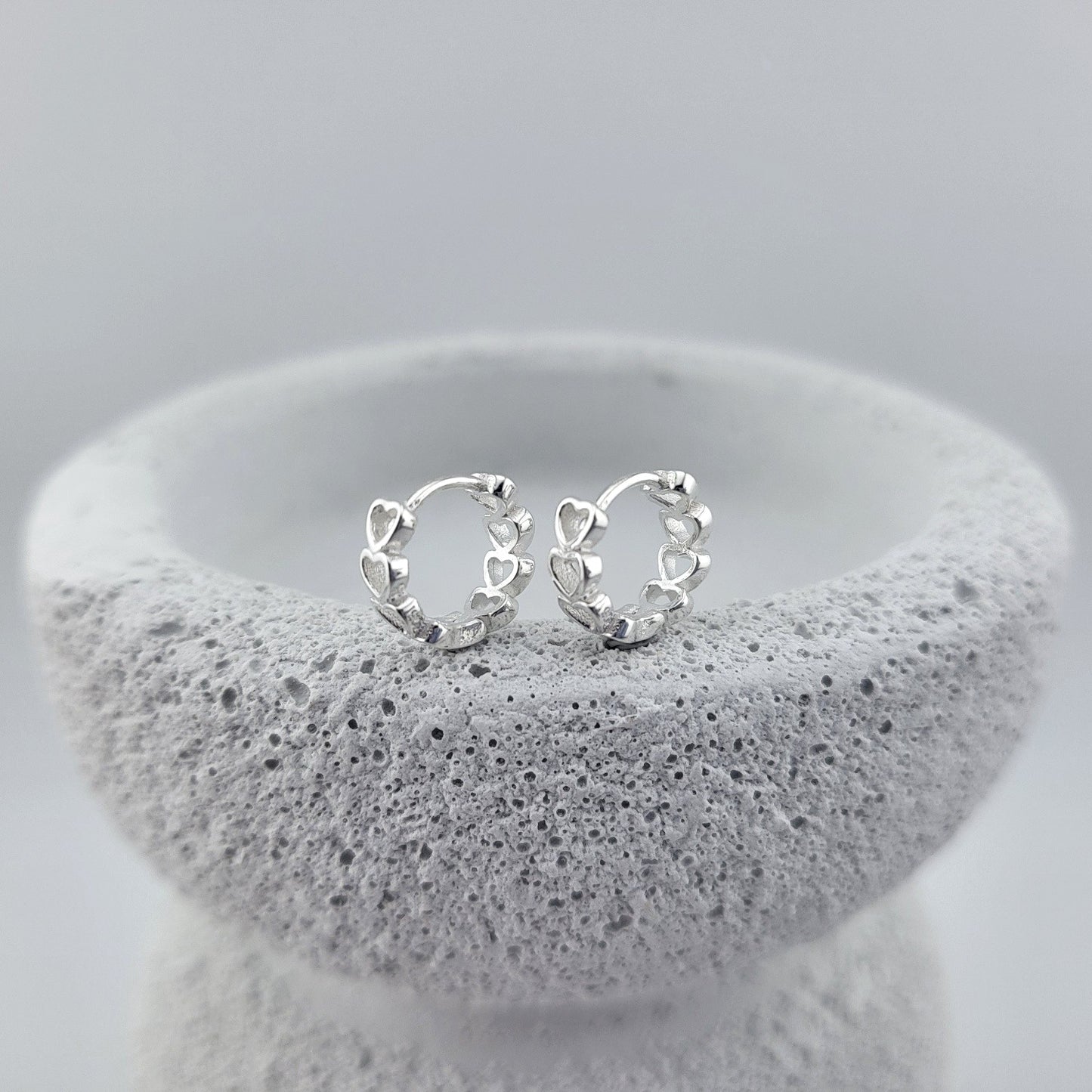 Sterling Silver Sweetheart Huggies