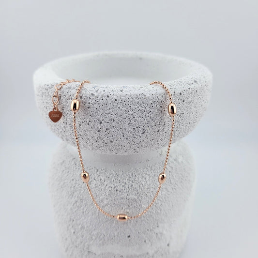 Rose Gold Plated Sterling Silver Everyday Glow Anklet