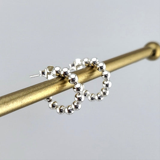 Sterling Silver Bubble Gleam Huggies