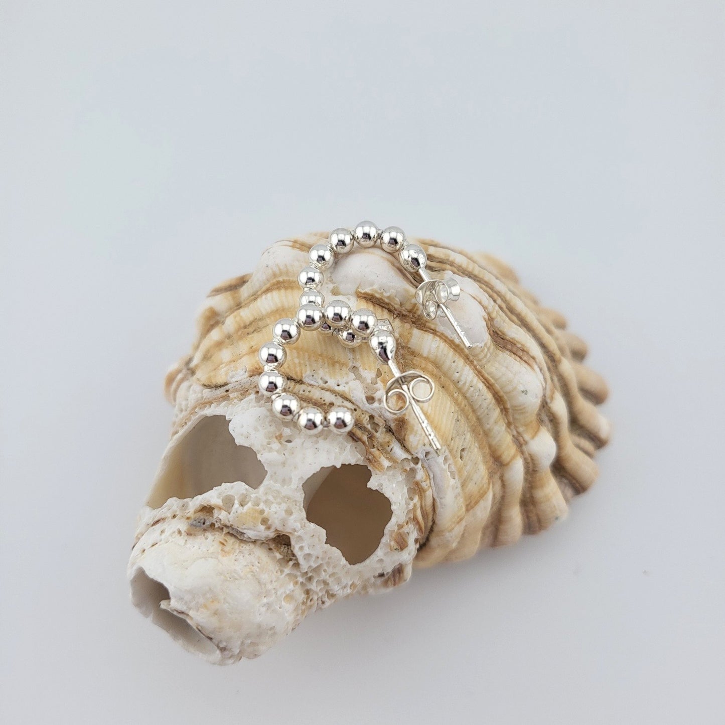 Sterling Silver Bubble Gleam Huggies