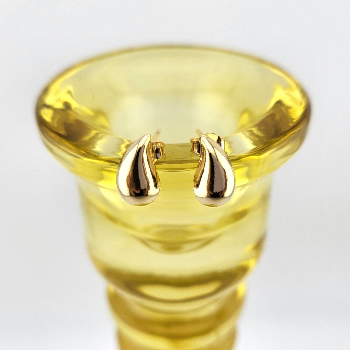 Golden Dew Teardrop Studs