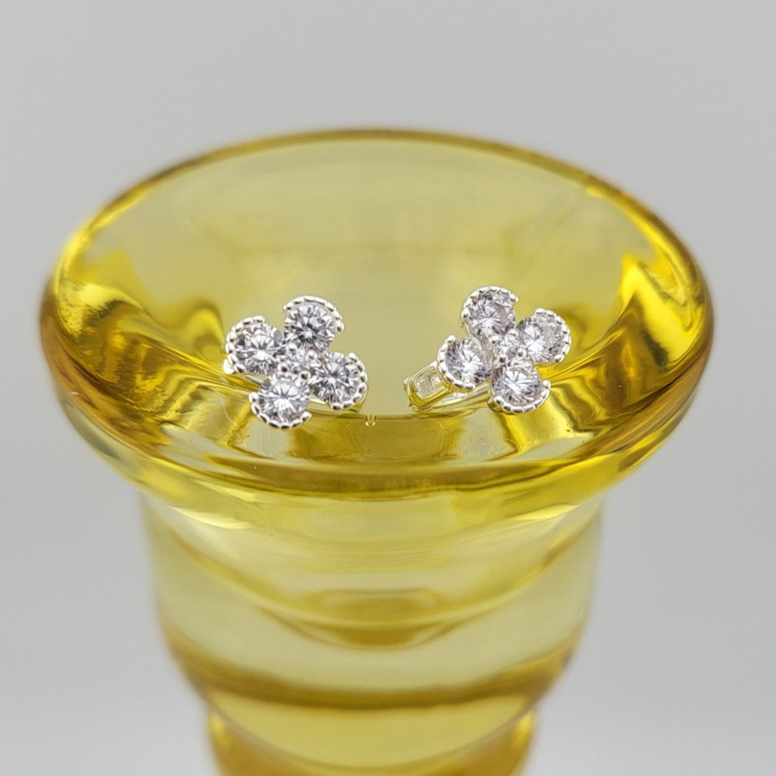 Sterling Silver Twinkle Bloom Huggies
